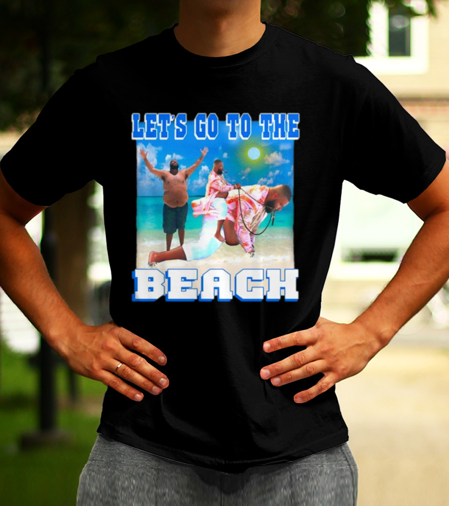 LET'S GO TO THE BEACH DJ KHALED BEACH SCENE WITH FLOATING AND JOYFUL POSE T-Shirt