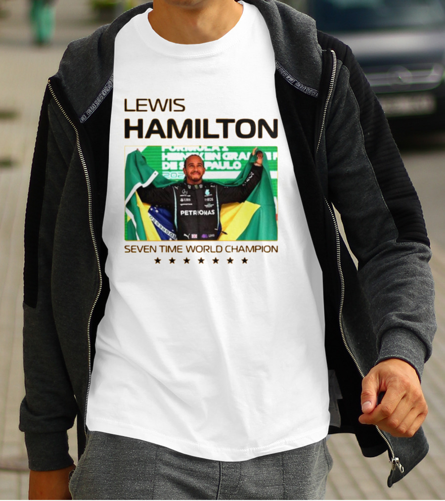 Lewis Hamilton Seven Time World Champion São Paulo Grand Prix T-Shirt