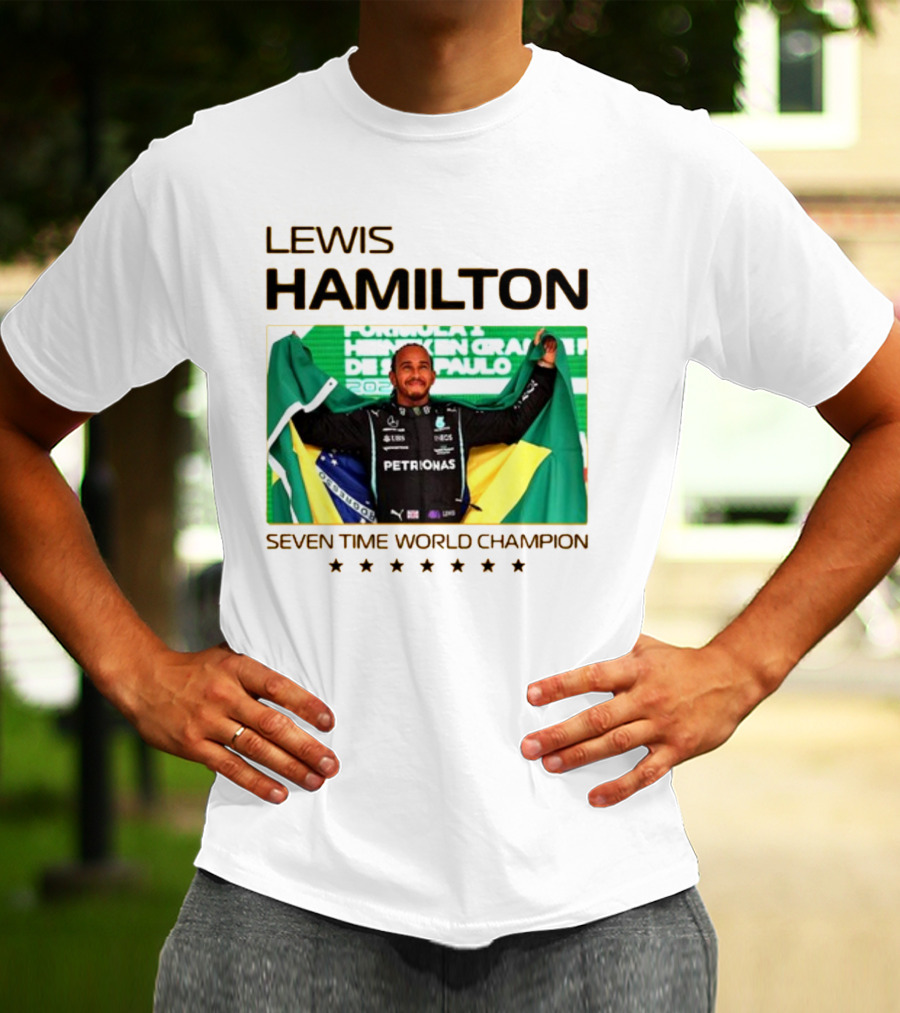 Lewis Hamilton Seven Time World Champion São Paulo Grand Prix T-Shirt