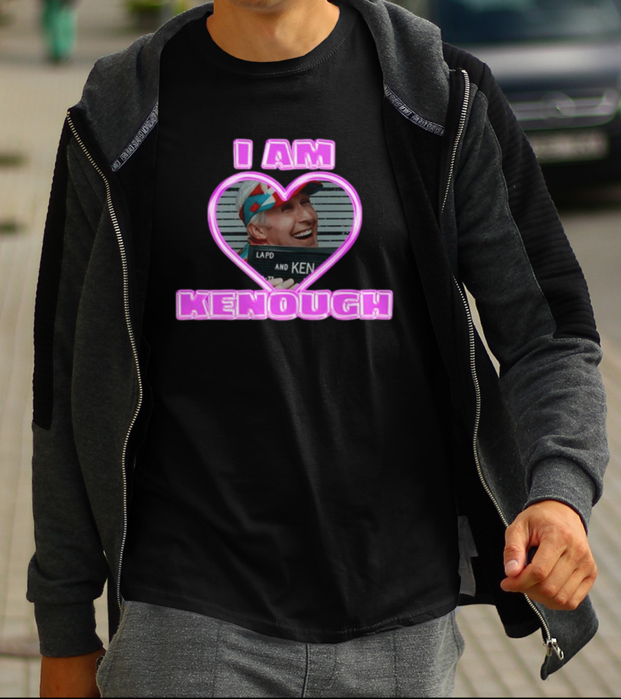 Sadstreet Ryan Gosling I Am Kenough LAPD Ken Mugshot Heart T-Shirt