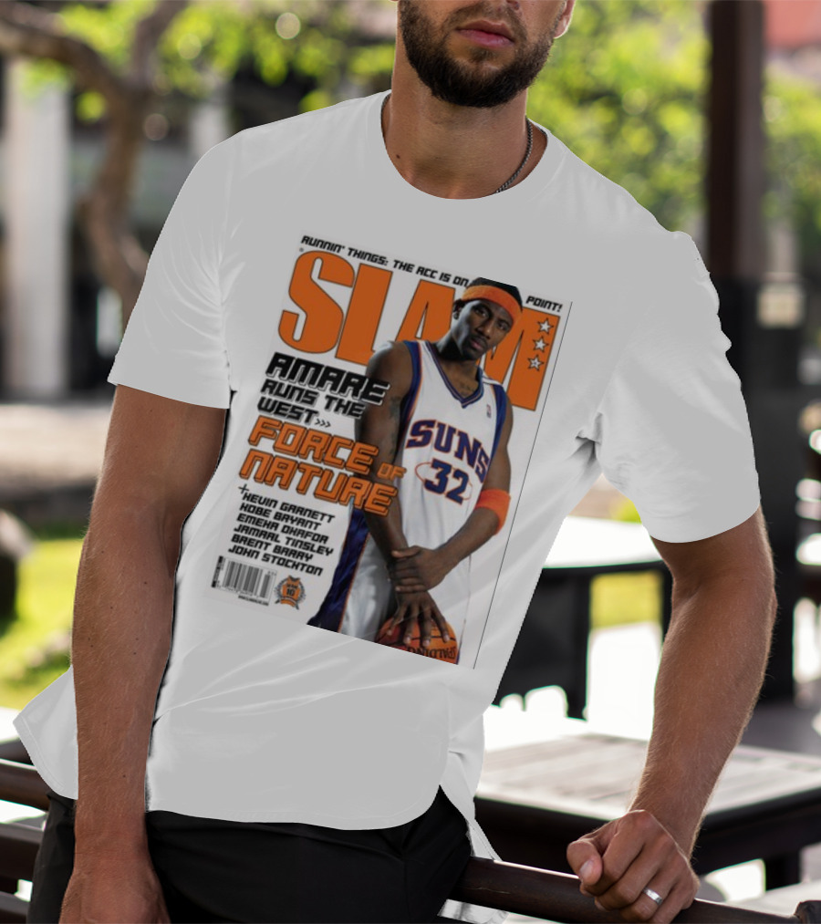 SLAM Amare Runs The West Force Of Nature Suns Basketball Star T-Shirt