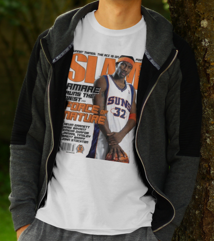 SLAM Amare Runs The West Force Of Nature Suns Basketball Star T-Shirt