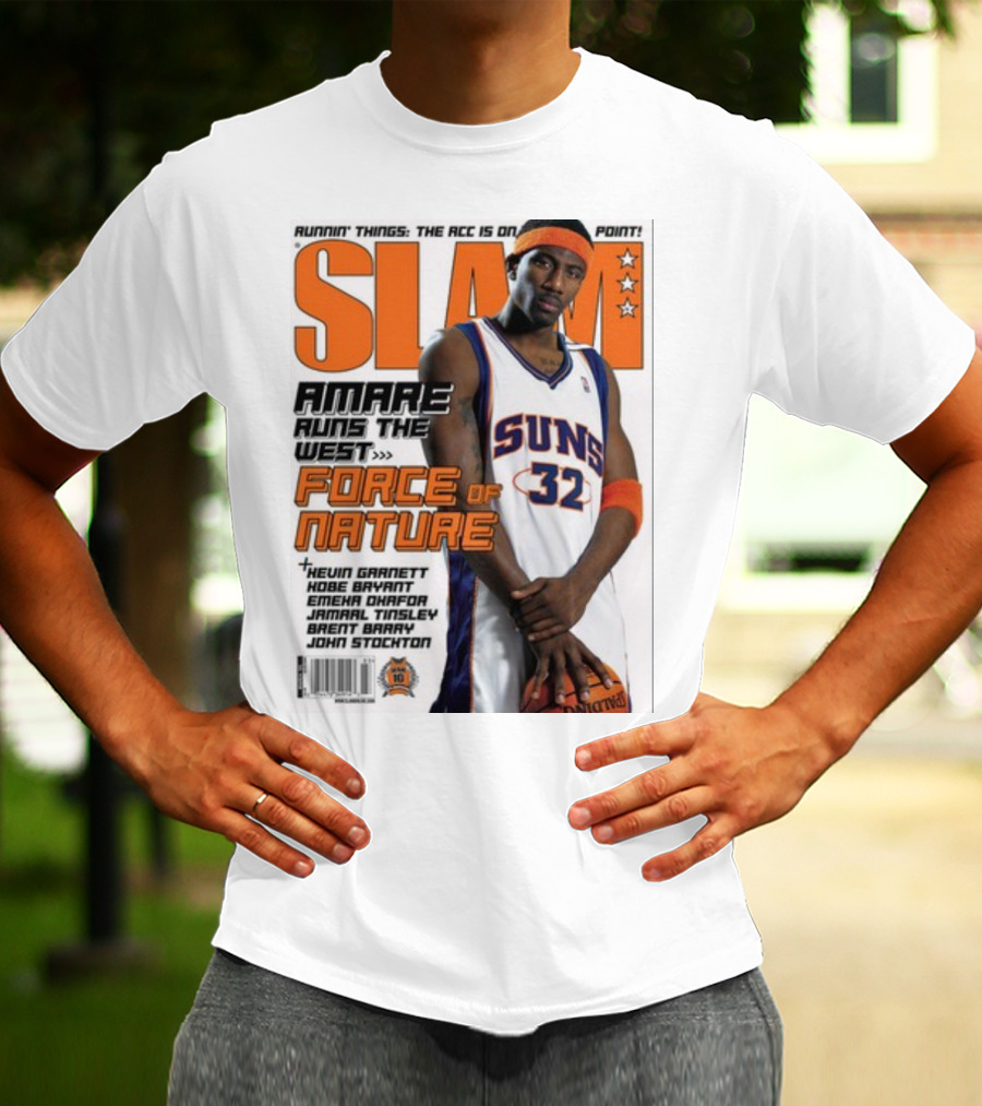 SLAM Amare Runs The West Force Of Nature Suns Basketball Star T-Shirt