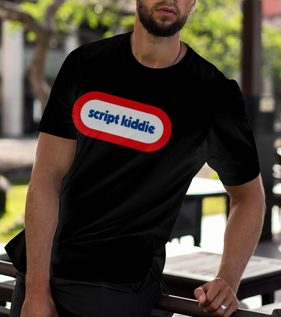 Script Kiddie Retro Logo Gaming Nostalgia T-Shirt