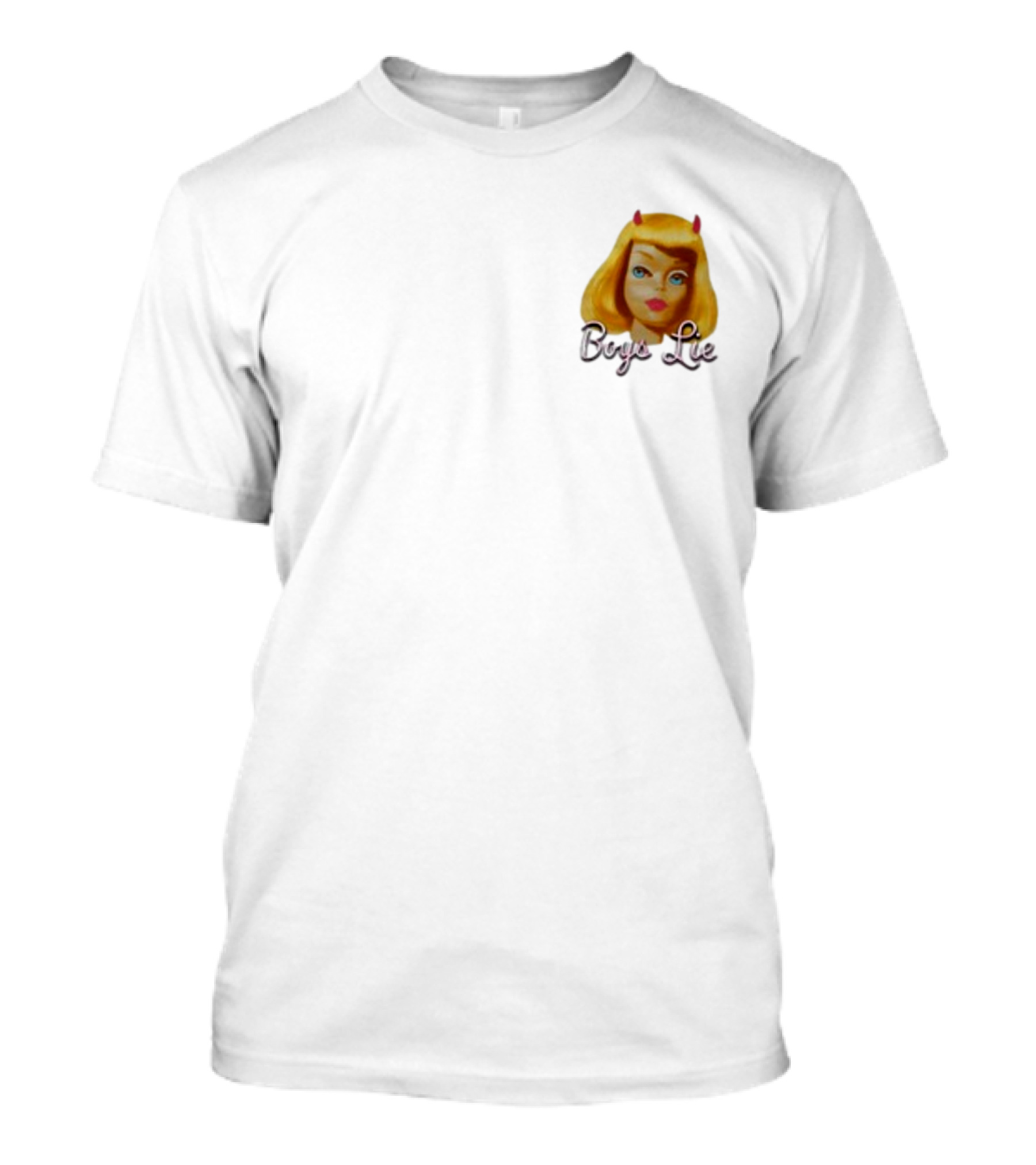 Boys Lie Blonde Devil Girl T-Shirt