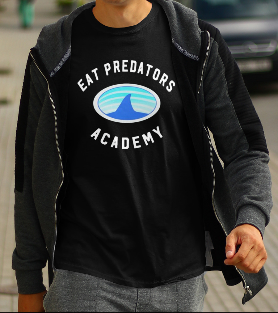 Eat Predators Academy Shark Fin Oval T-Shirt
