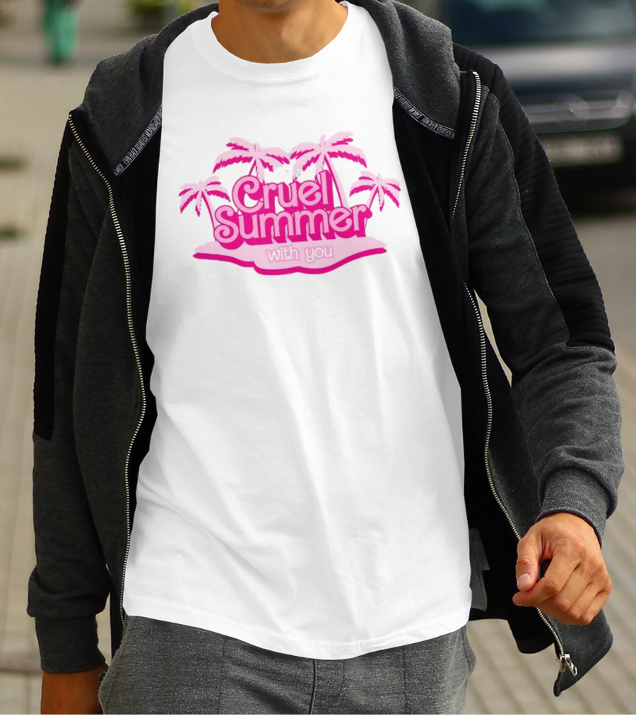 It's A Cruel Summer With You Pink Palm Trees T-Shirt