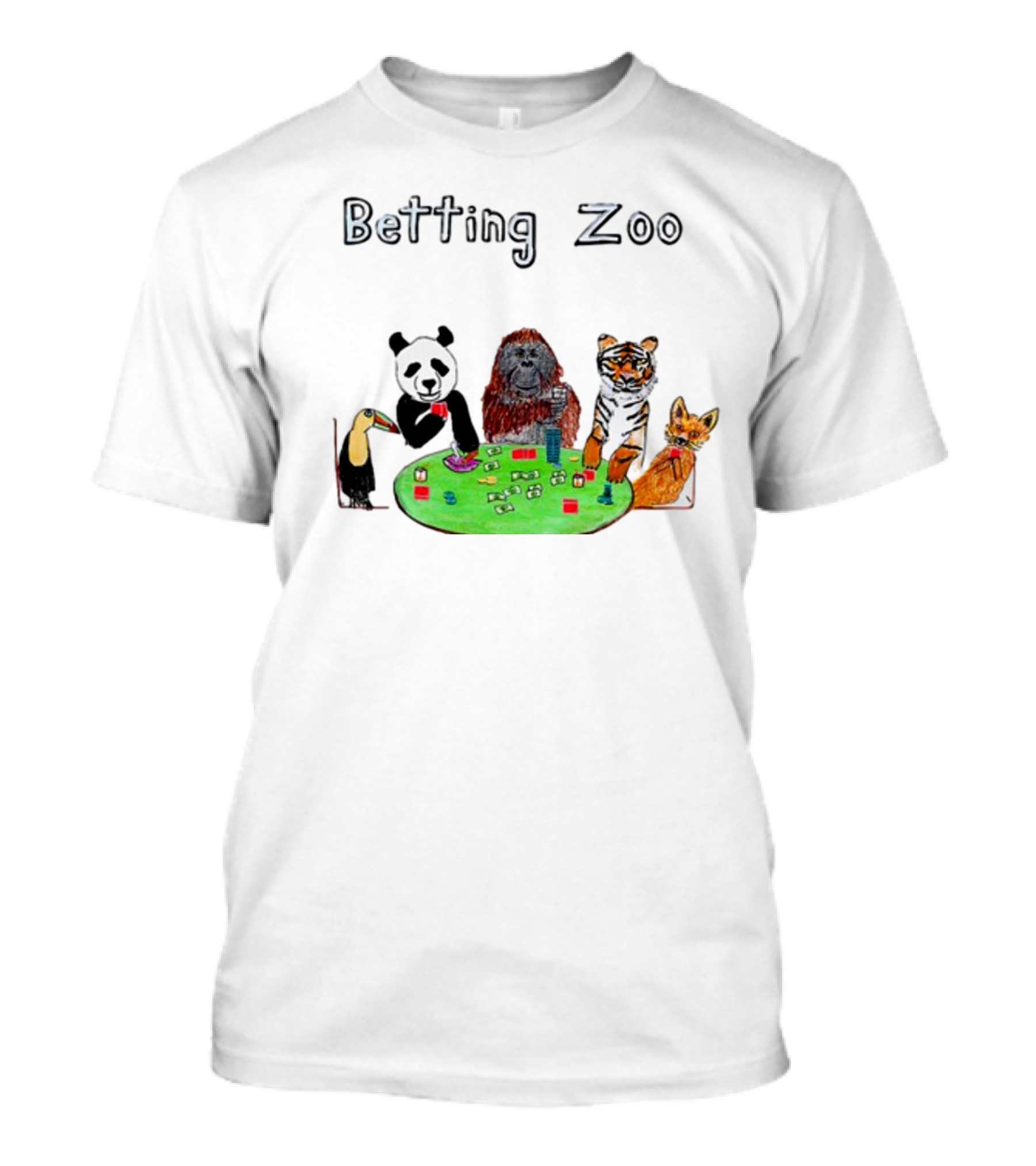 Betting Zoo Animal Poker Table T-Shirt