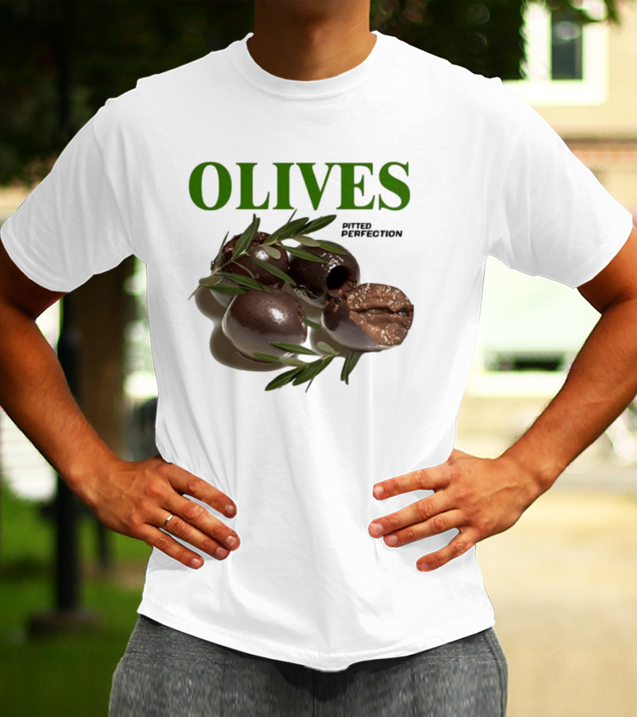 Olives Pitted Perfection Middleclassfancy Perfect In A Drink On A Plate T-Shirt