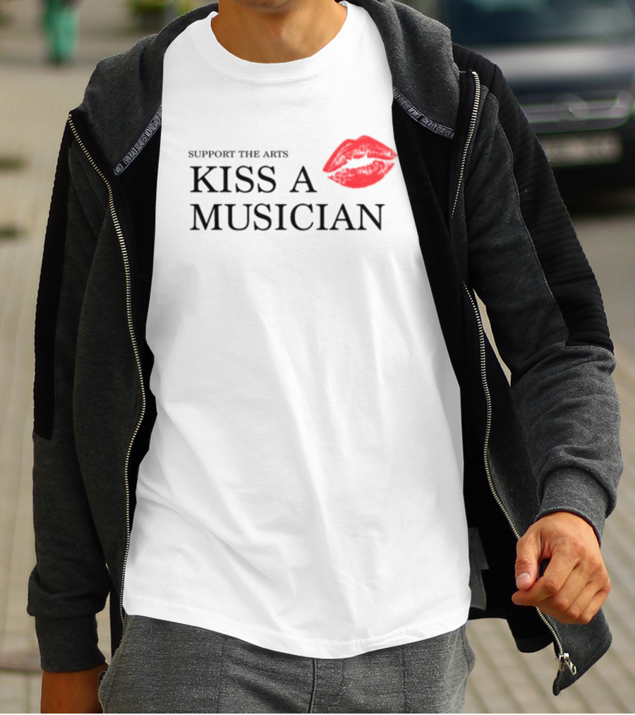 Support The Arts Kiss A Musician Red Lips T-Shirt