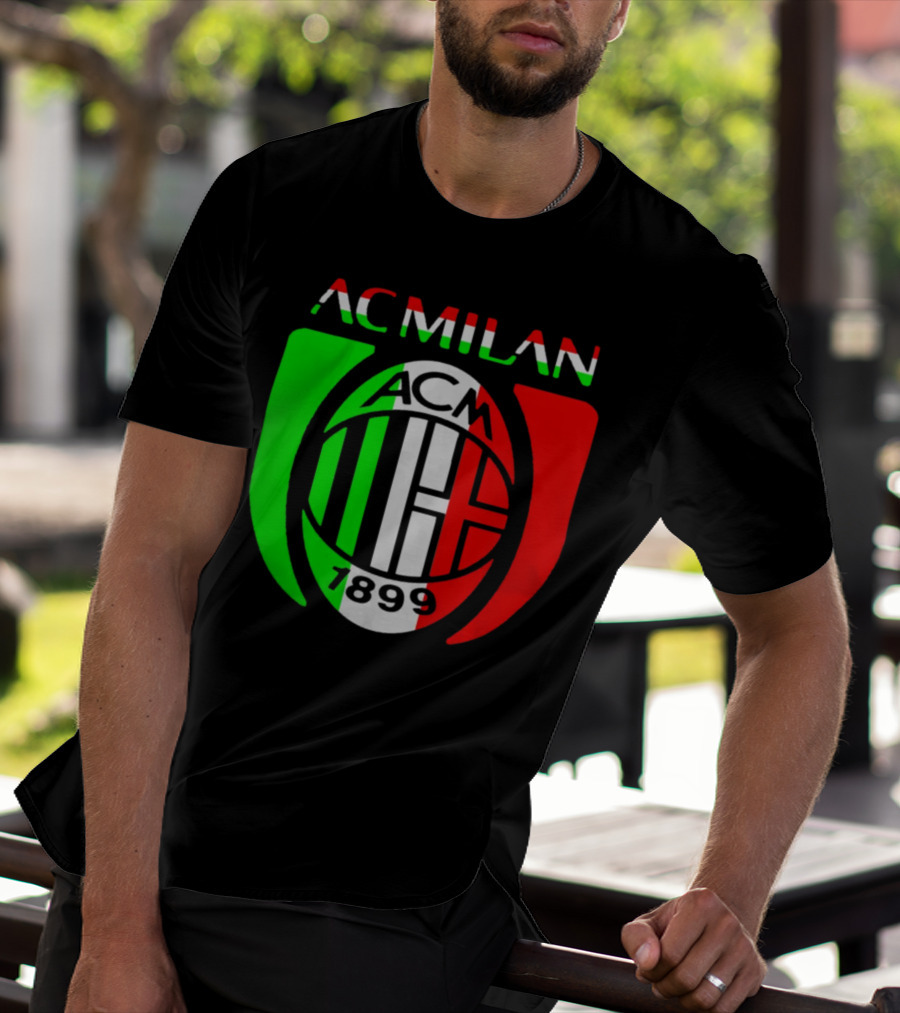 AC Milan ACM 1899 Logo Italy Flag T-Shirt