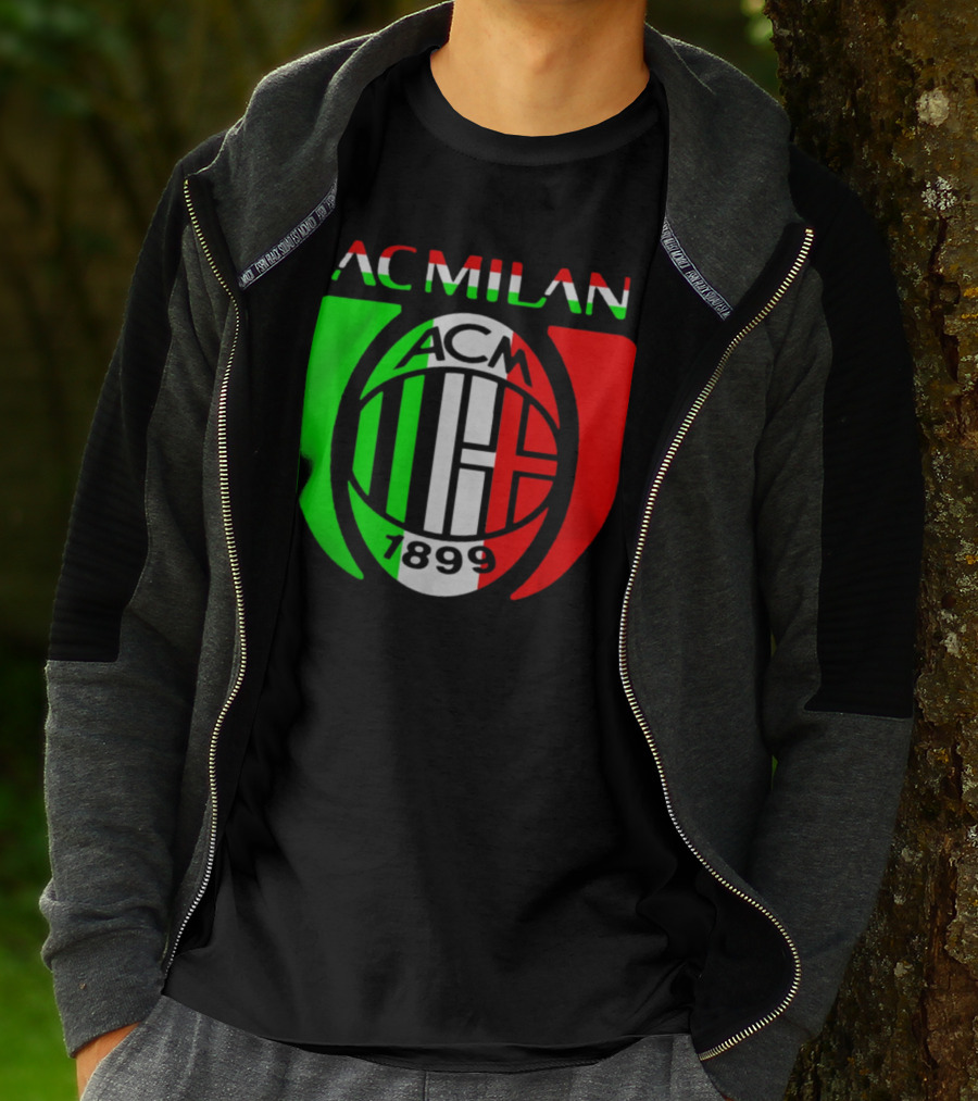AC Milan ACM 1899 Logo Italy Flag T-Shirt