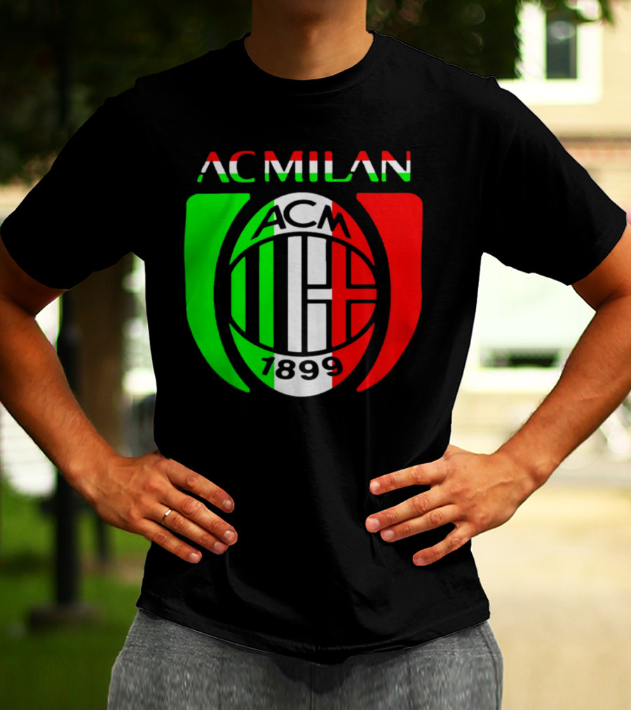 AC Milan ACM 1899 Logo Italy Flag T-Shirt