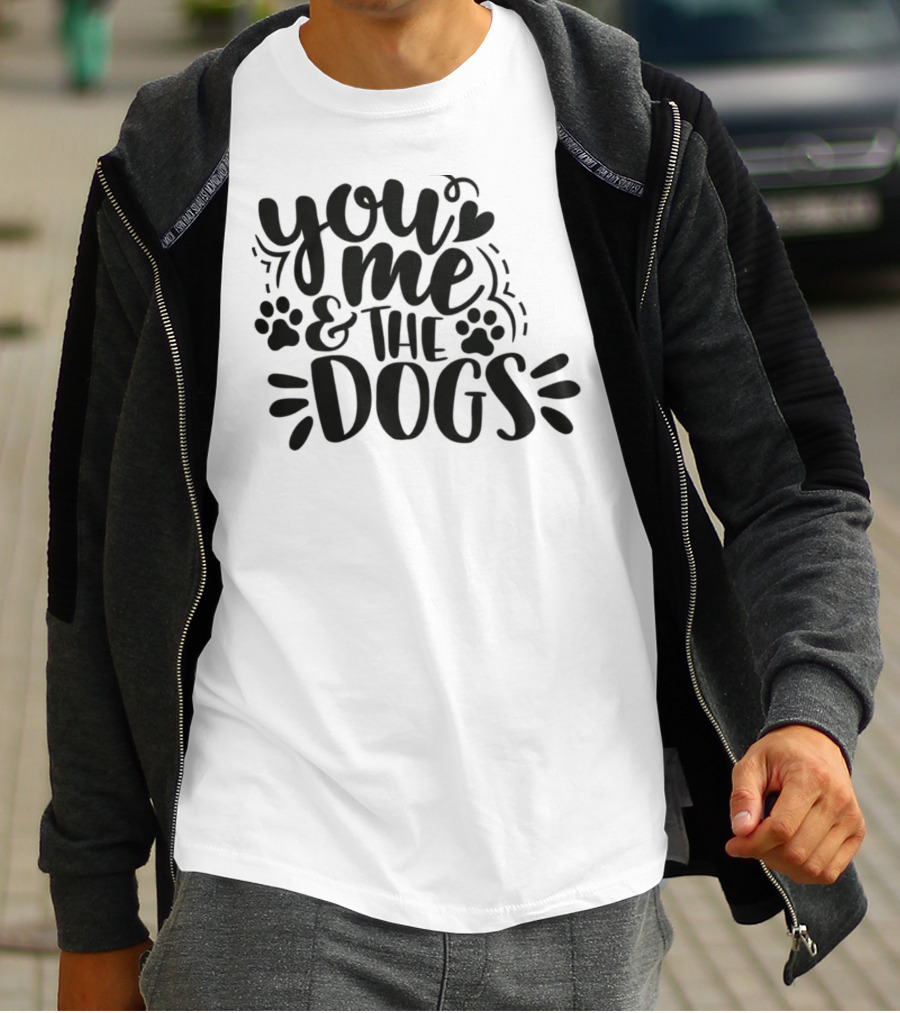 You Me And The Dogs With Paw Prints T-Shirt