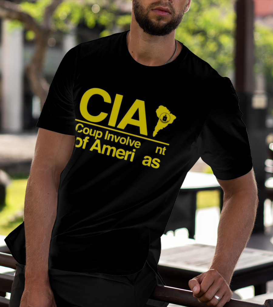 CIA Coup Involvement Of Americas Map Iconography T-Shirt
