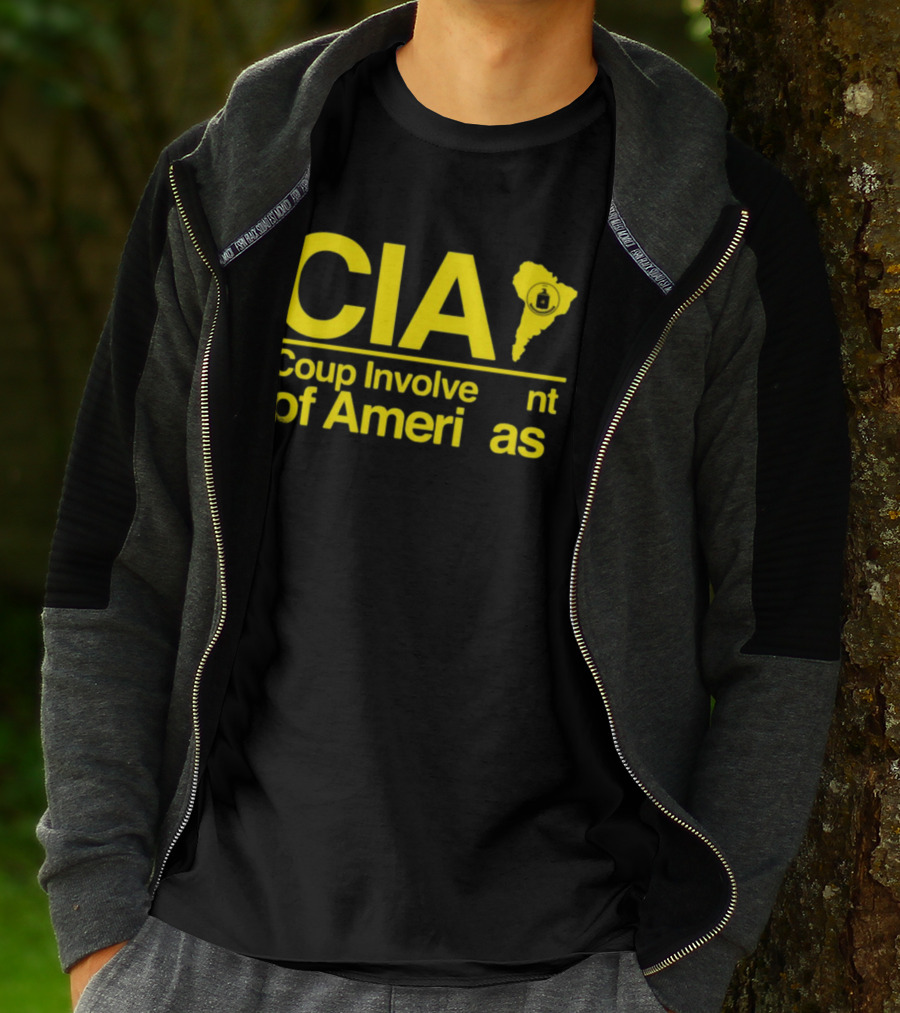 CIA Coup Involvement Of Americas Map Iconography T-Shirt