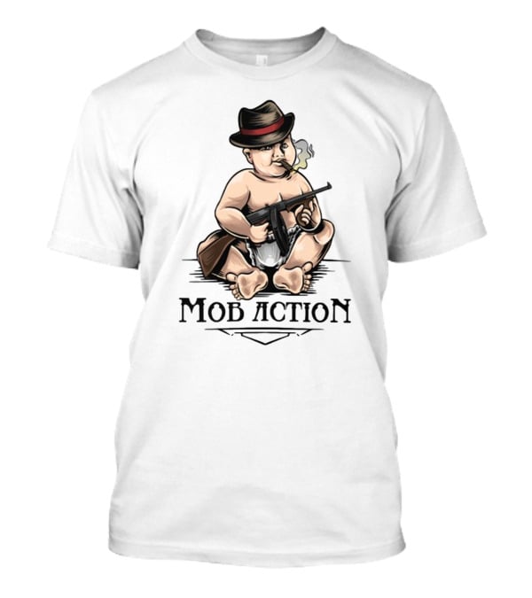 Jackass Baby Capone Mob Action Cigarette Fedora Gun T-Shirt