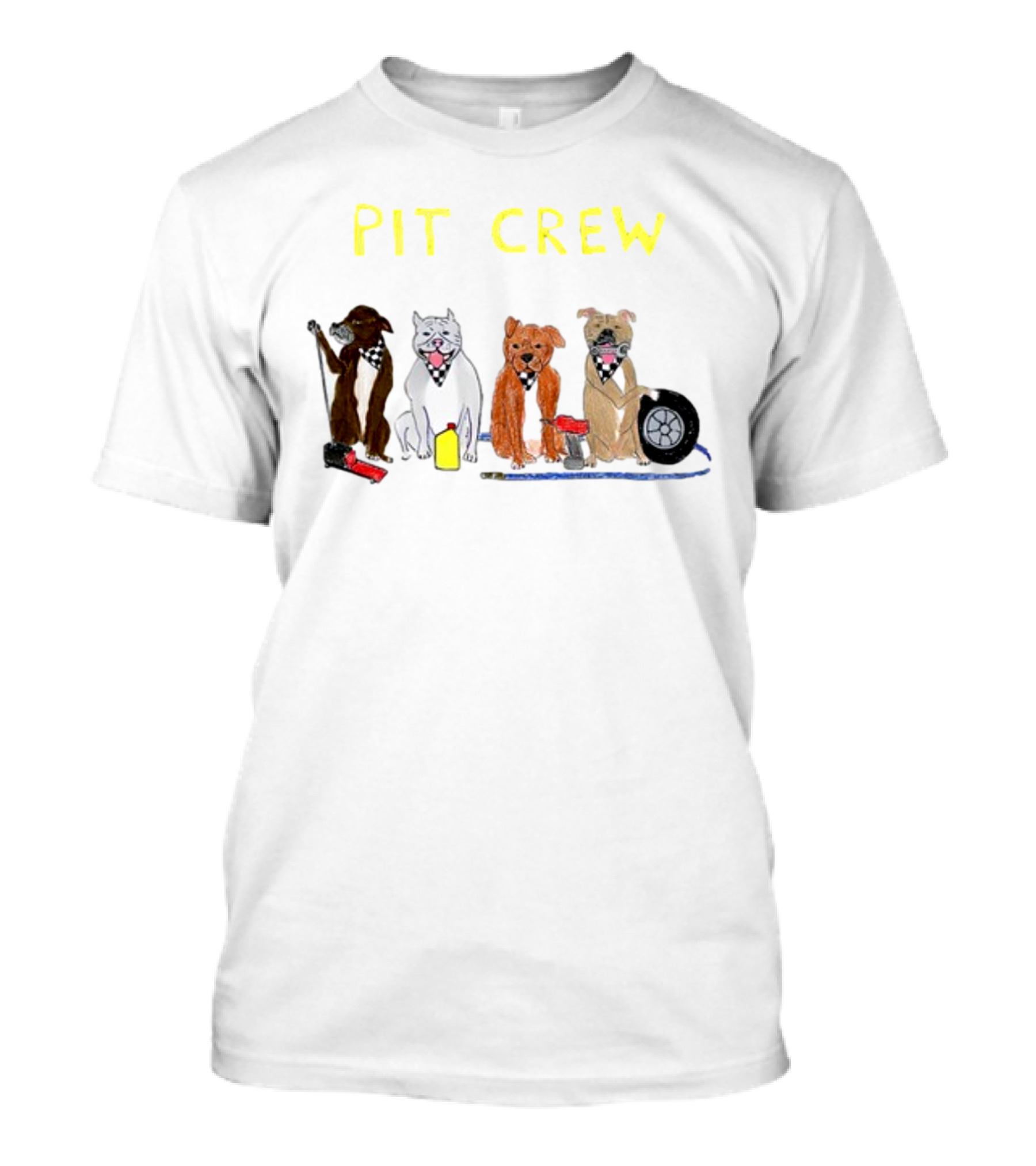Pit Crew Canine Mechanics With Tools And Tire T-Shirt