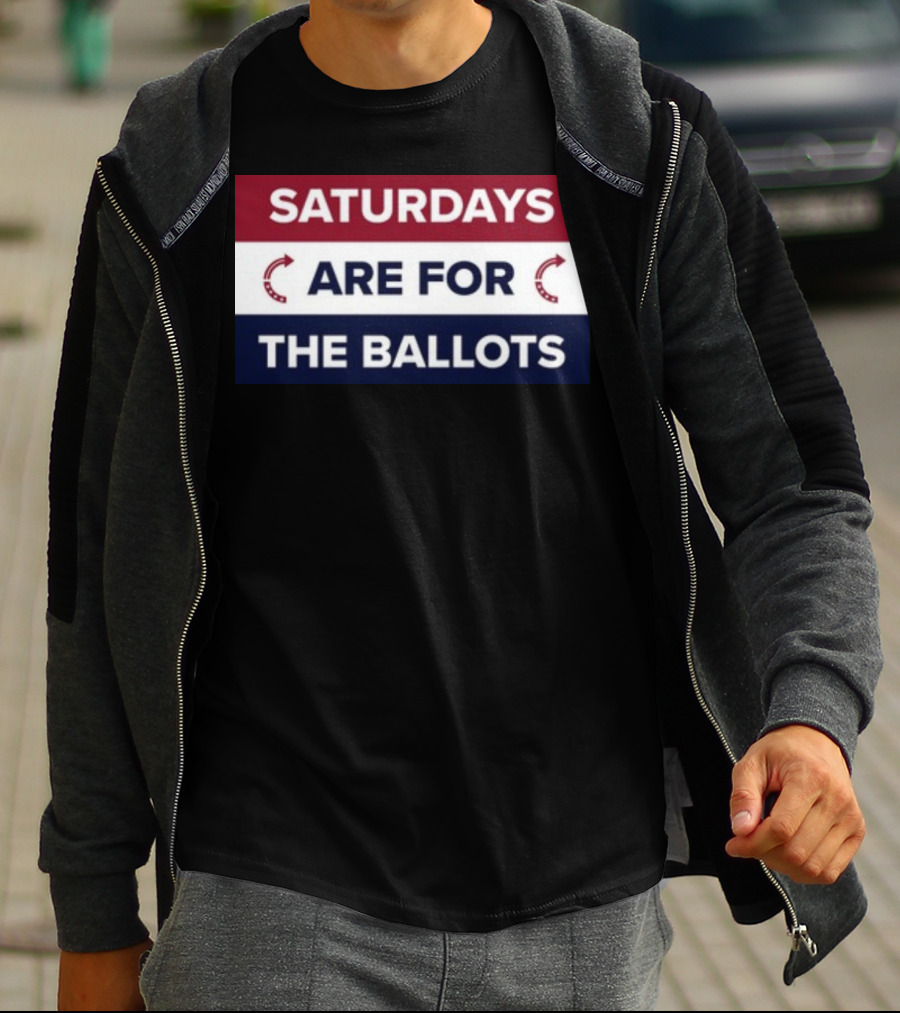 Saturdays Are For The Ballots Red White Blue Arrows T-Shirt