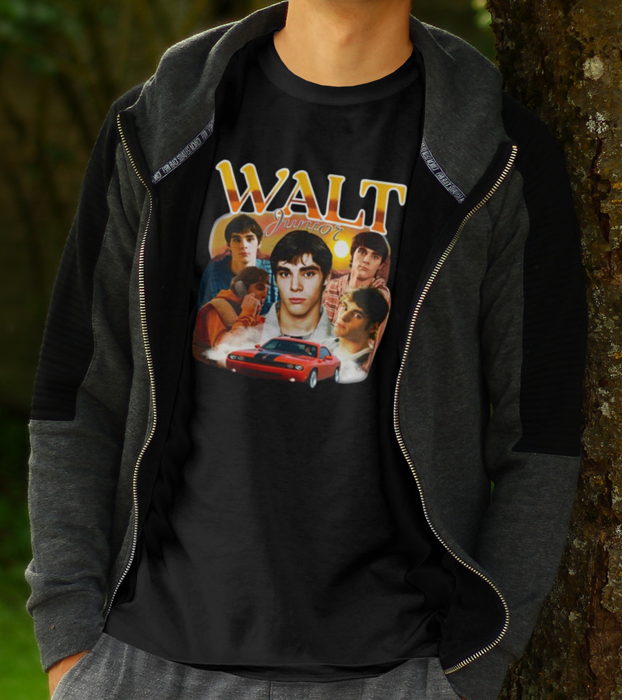 Funnyahhtees Store Walt Junior Collage With Red Car T-Shirt