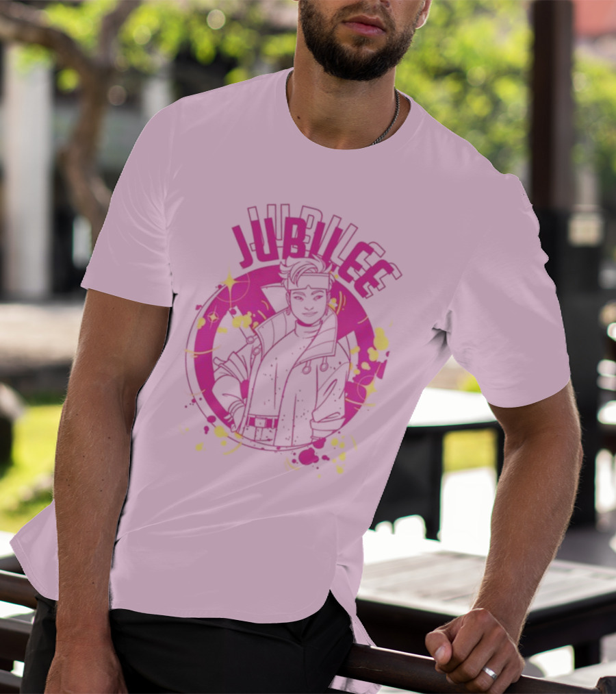Jubilee X-Men Neon Pink T-Shirt