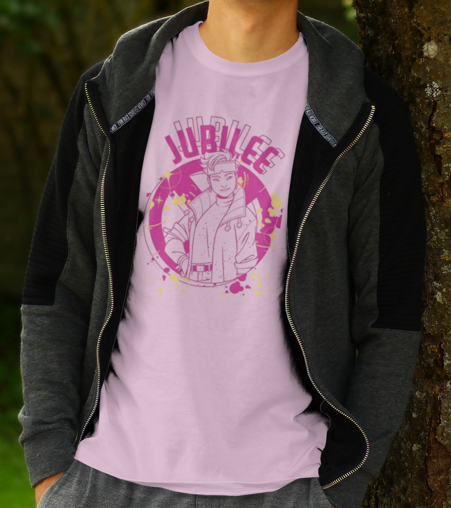 Jubilee X-Men Neon Pink T-Shirt