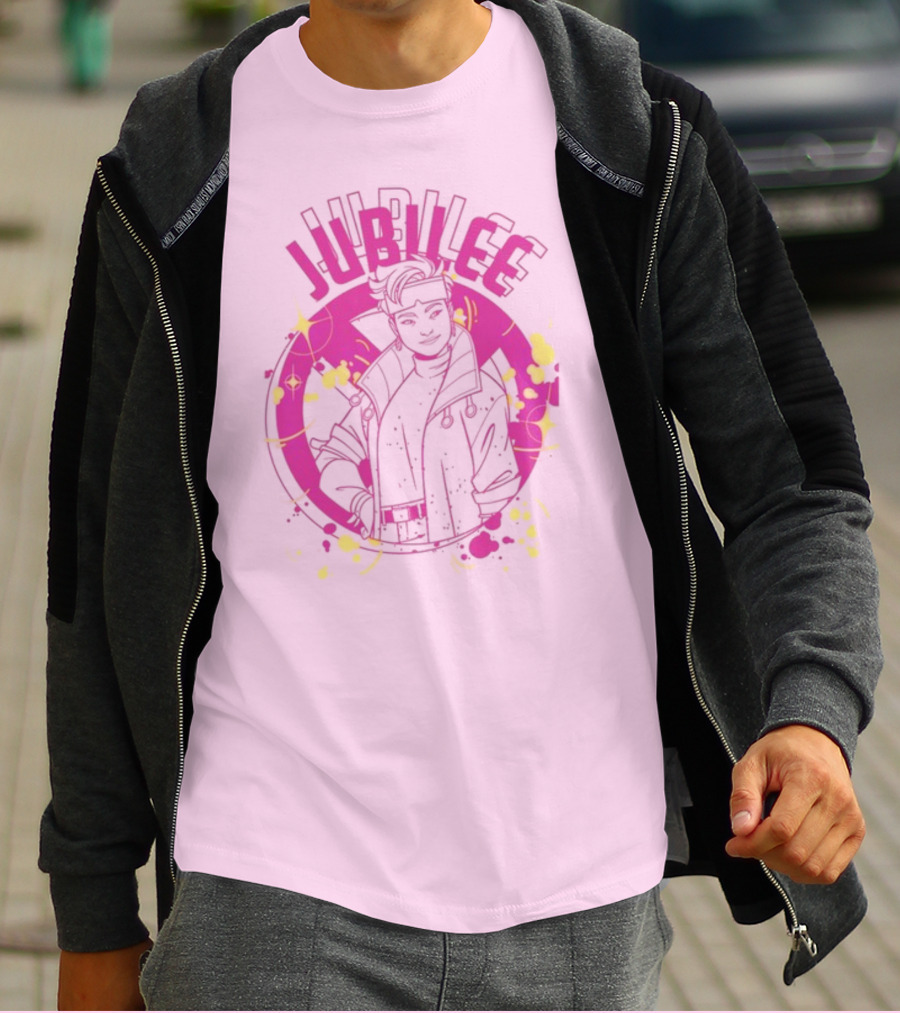 Jubilee X-Men Neon Pink T-Shirt