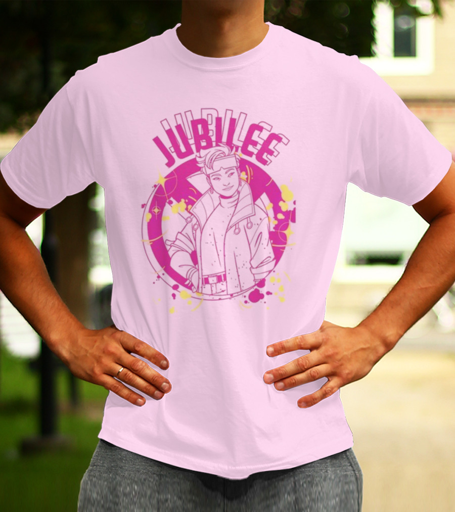 Jubilee X-Men Neon Pink T-Shirt
