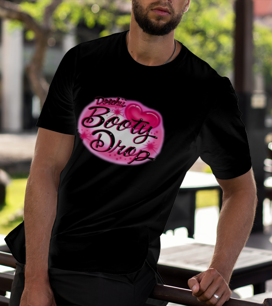 Doechii Booty Drop Heart Pink Bubble Lettering T-Shirt