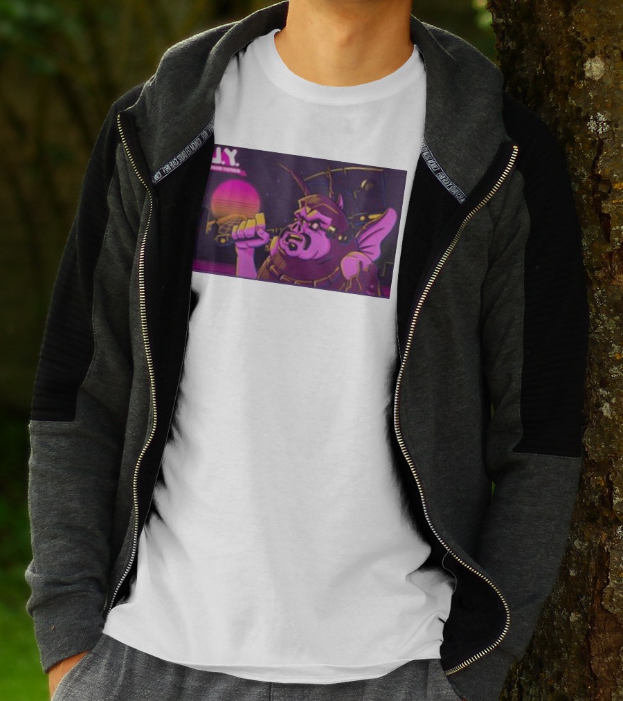 Gundamishere G.U.Y. Generically Upgraded New Retro Sci-Fi Neon T-Shirt