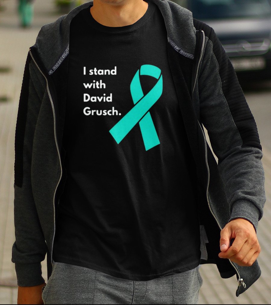 I Stand With David Grusch Teal Awareness T-Shirt