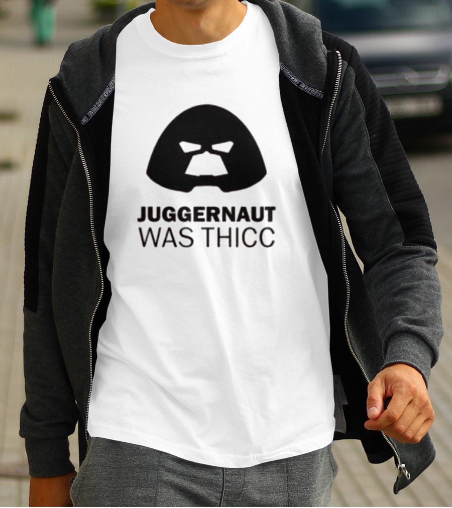 Juggernaut Was Thicc Bold Helmet T-Shirt