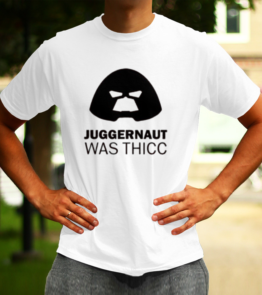 Juggernaut Was Thicc Bold Helmet T-Shirt