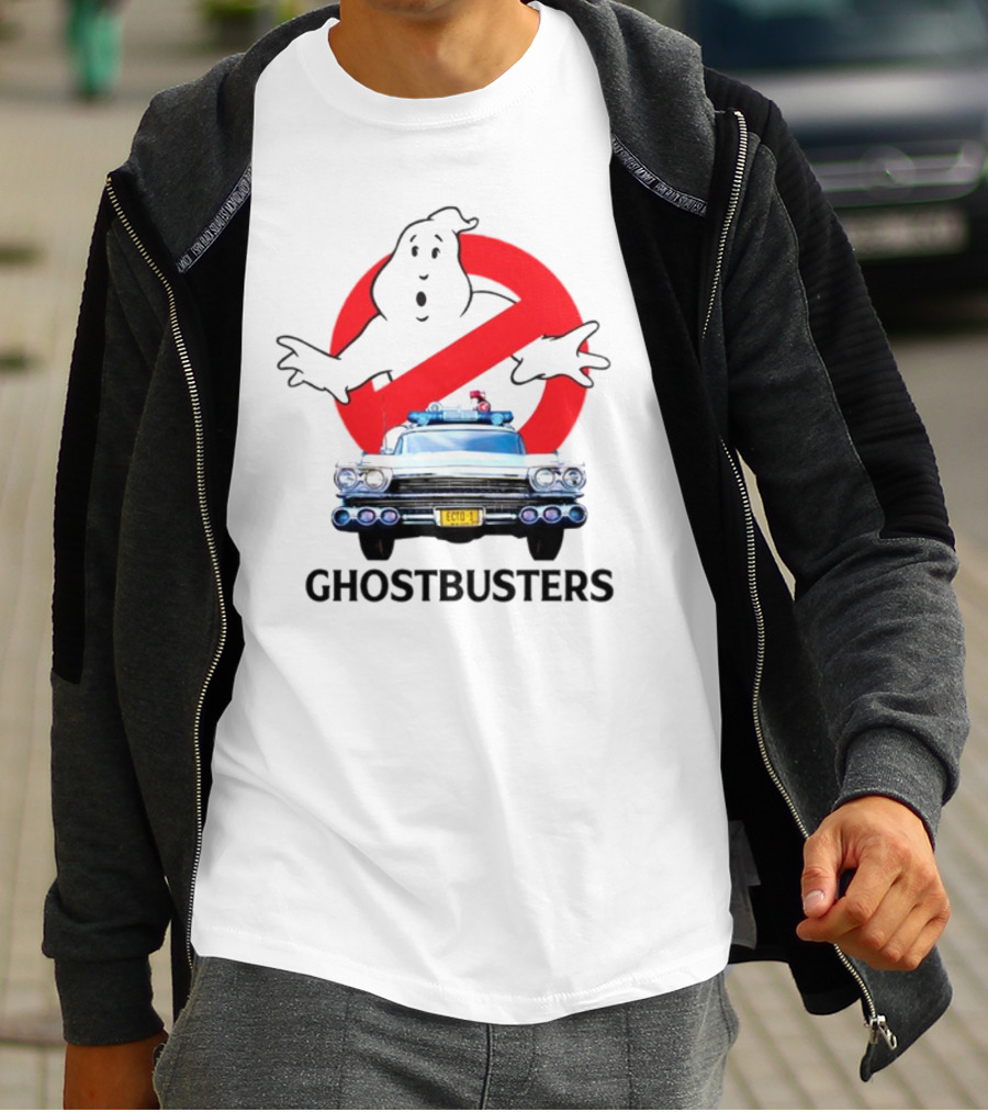 Ghostbusters No Ghost Logo Ecto-1 Car T-Shirt