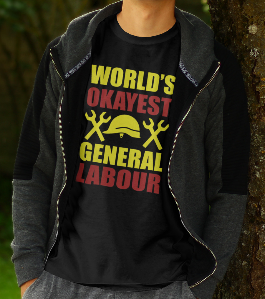 World's Okayest General Labour Helmet Wrenches Labor Day T-Shirt