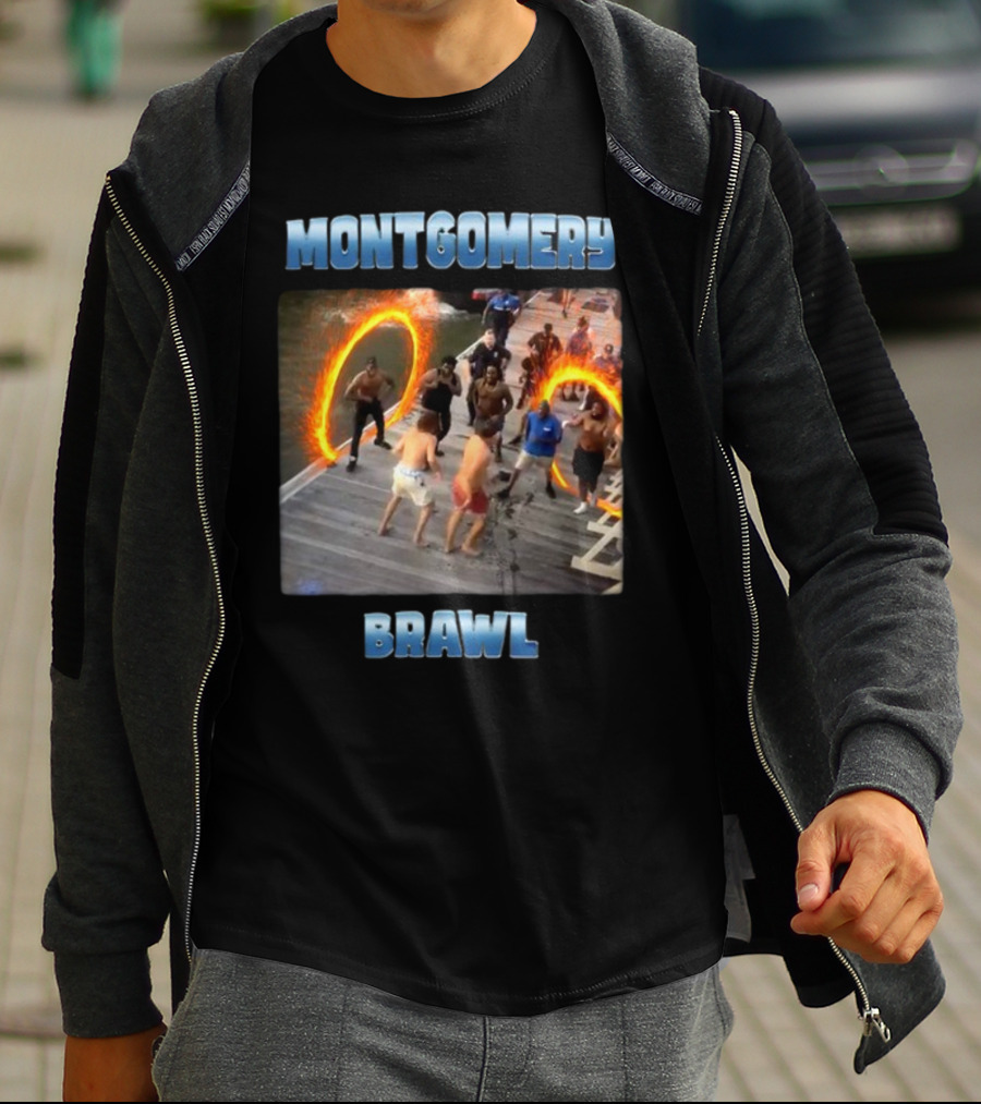 Montgomery Brawl Avenger Memeabletees Dock Fight Rings T-Shirt
