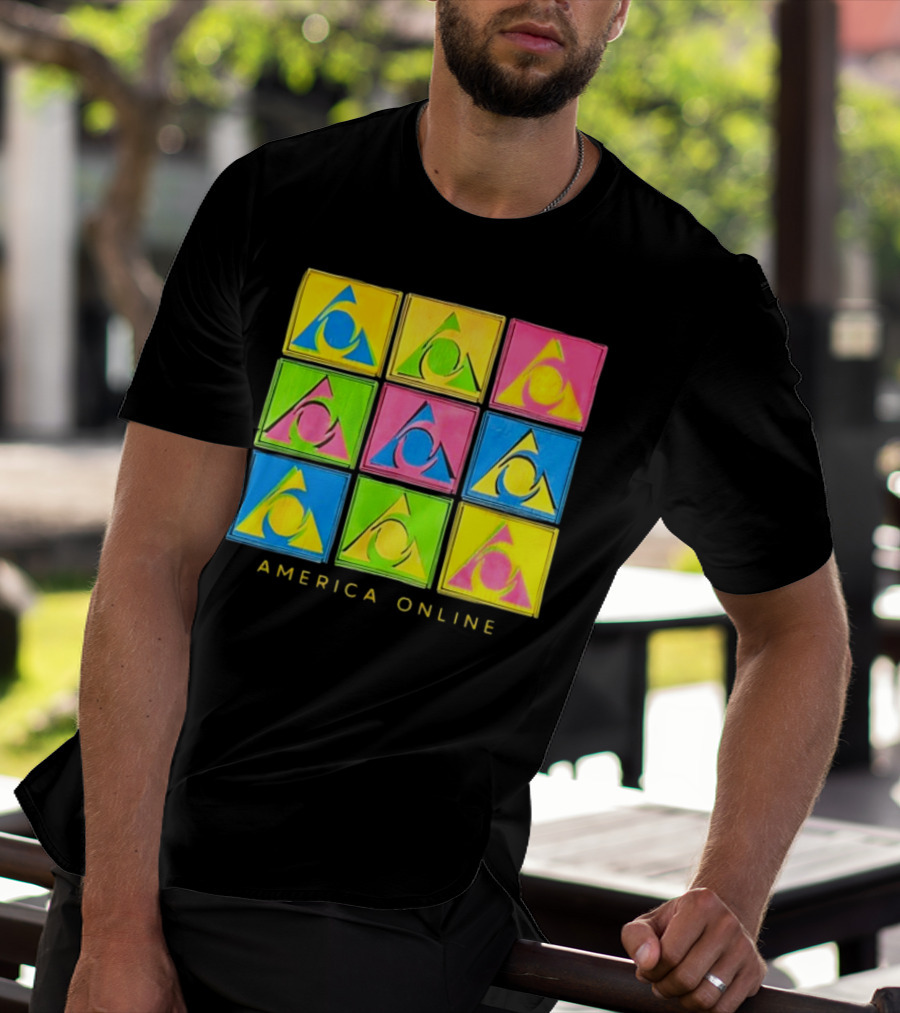 Pauly Holding AOL America Online Retro Logo Pop T-Shirt