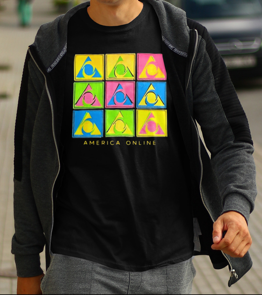 Pauly Holding AOL America Online Retro Logo Pop T-Shirt