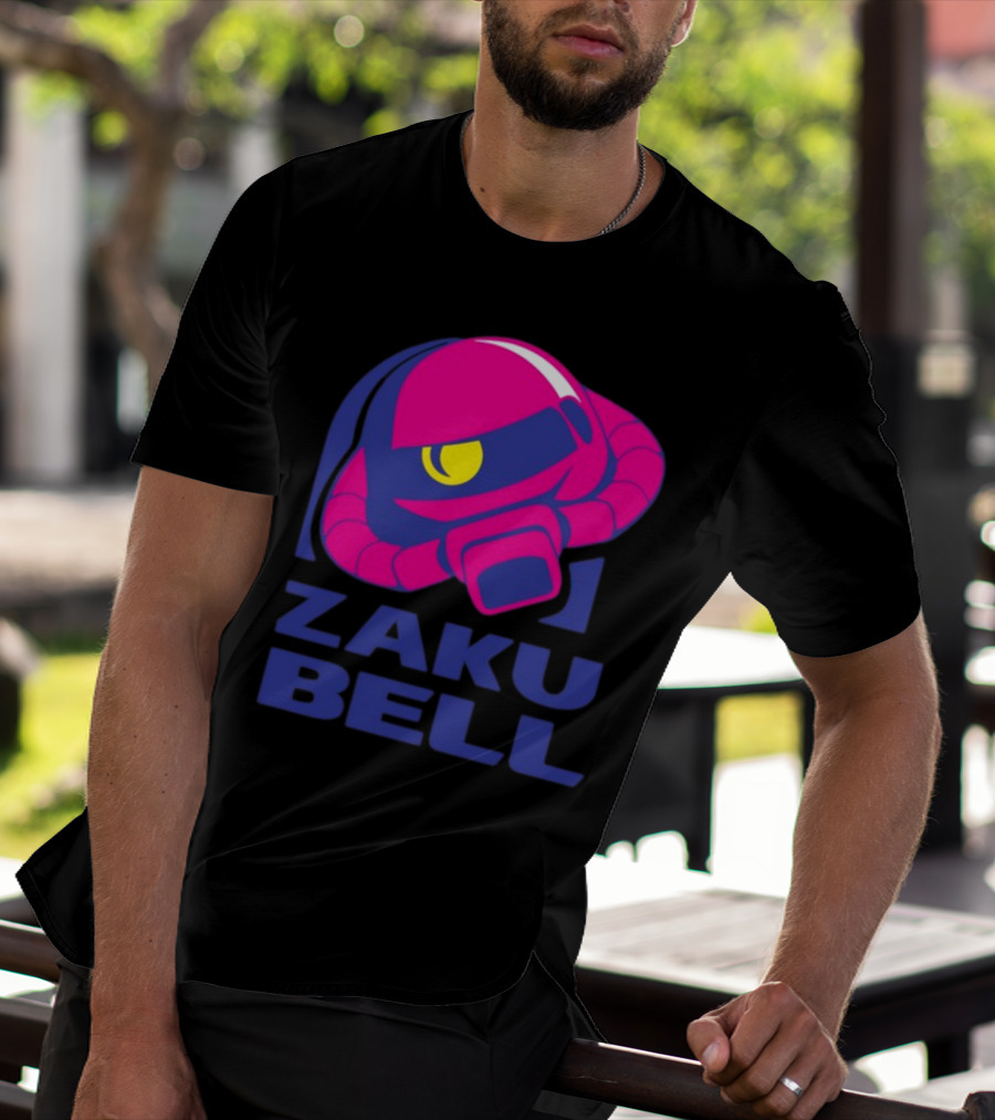 Zaku Bell Mecha Fusion Pink And Blue Helmet T-Shirt