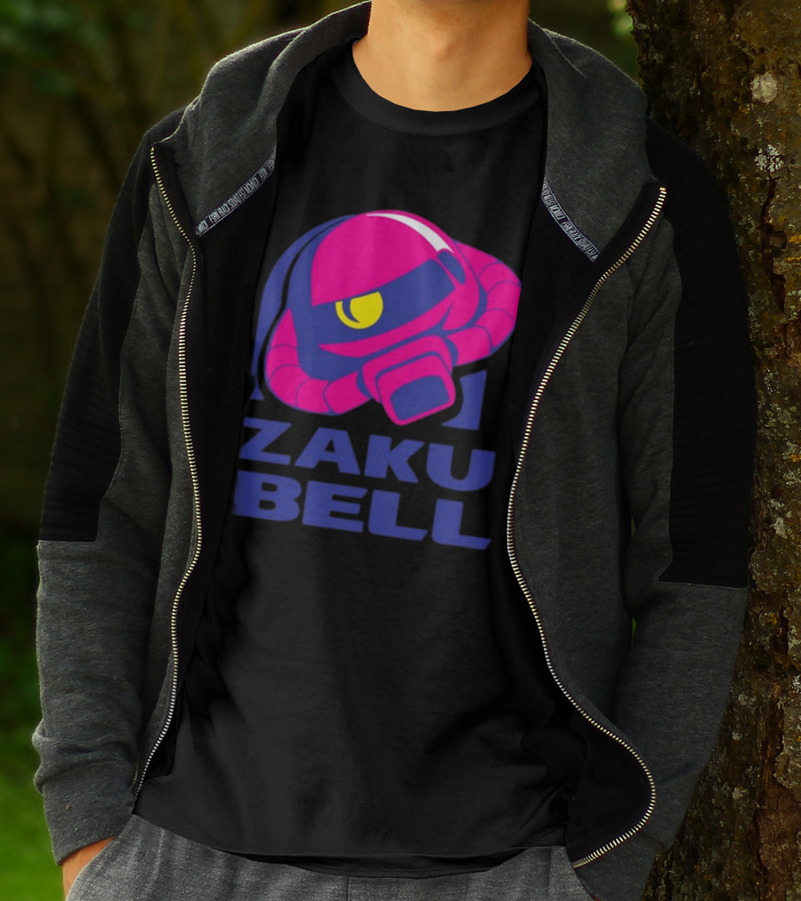 Zaku Bell Mecha Fusion Pink And Blue Helmet T-Shirt