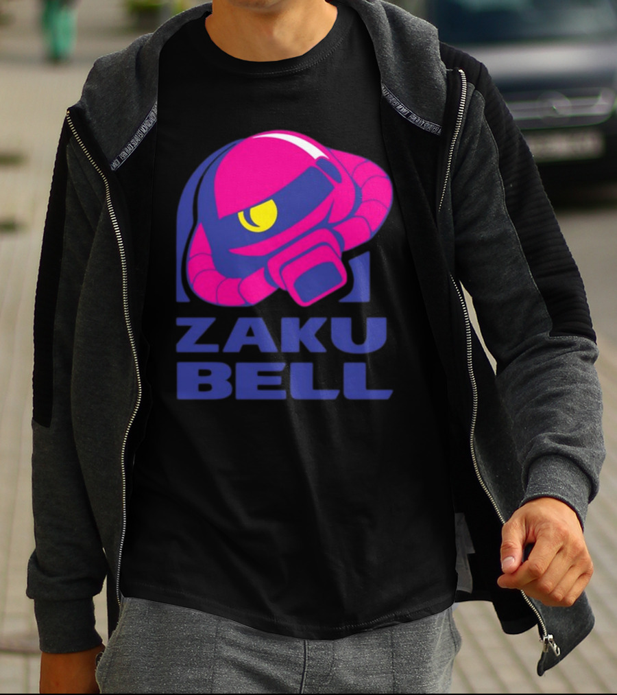 Zaku Bell Mecha Fusion Pink And Blue Helmet T-Shirt