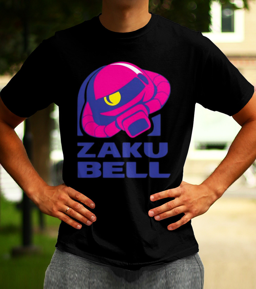 Zaku Bell Mecha Fusion Pink And Blue Helmet T-Shirt