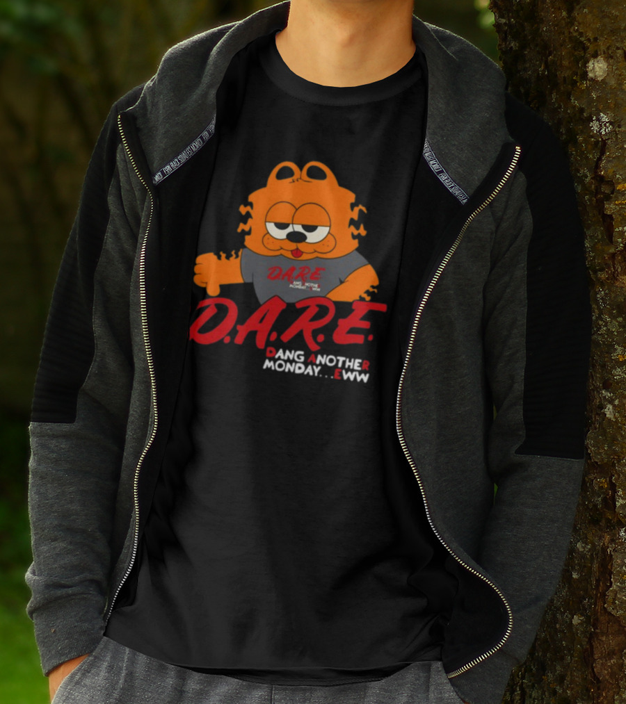 D.A.R.E Garfield Dang Another Monday Eww T-Shirt