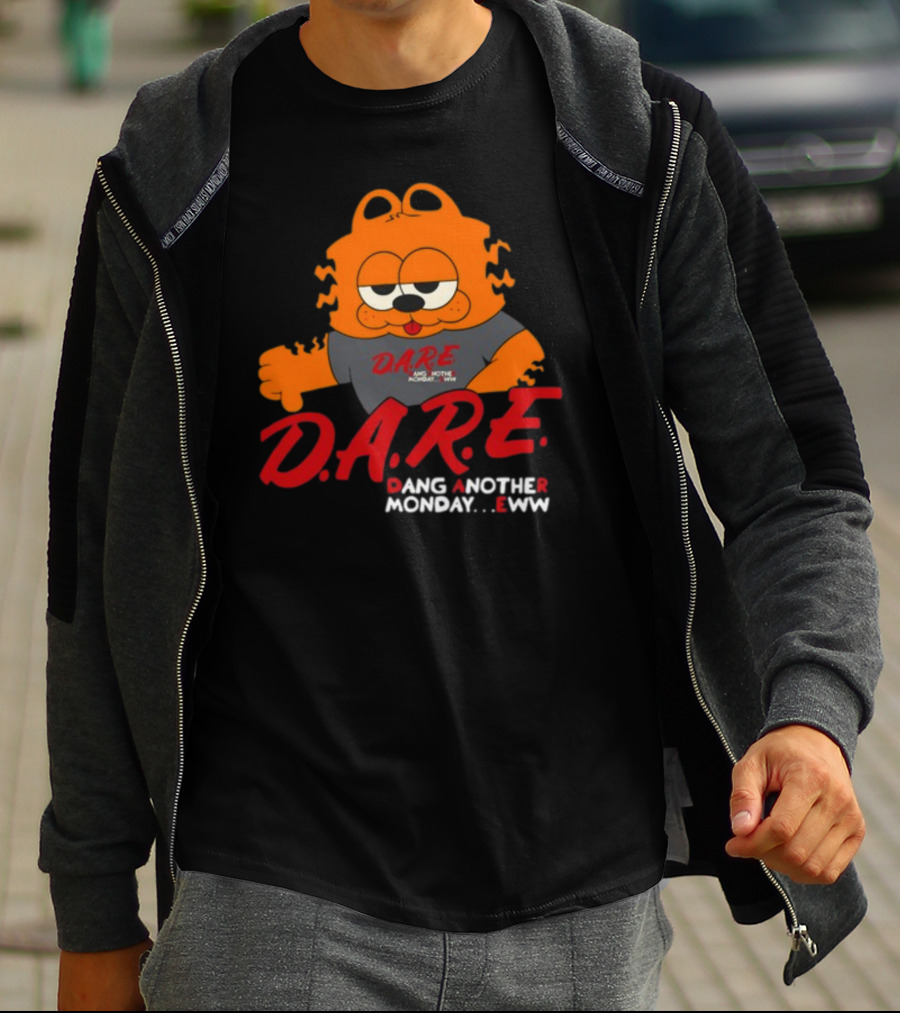 D.A.R.E Garfield Dang Another Monday Eww T-Shirt