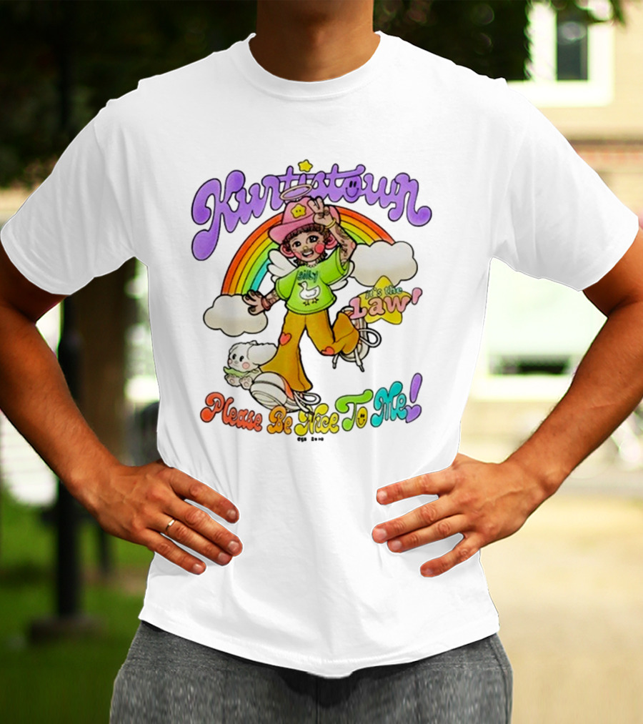 Kurtis Conner Kurtistown Please Be Nice To Me It's The Law Rainbow Character T-Shirt