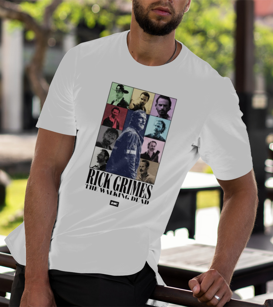 Rick Grimes The Walking Dead AMC Character Collage T-Shirt