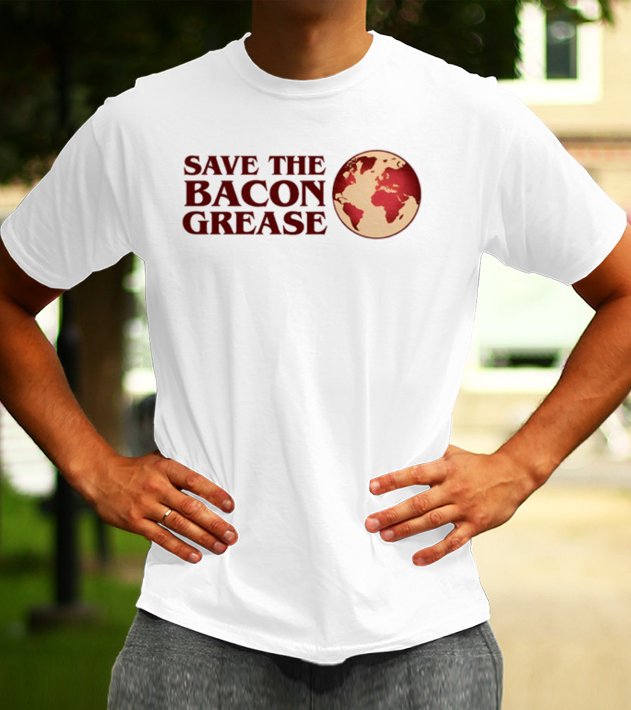 SAVE THE BACON GREASE EARTH MAP T-Shirt
