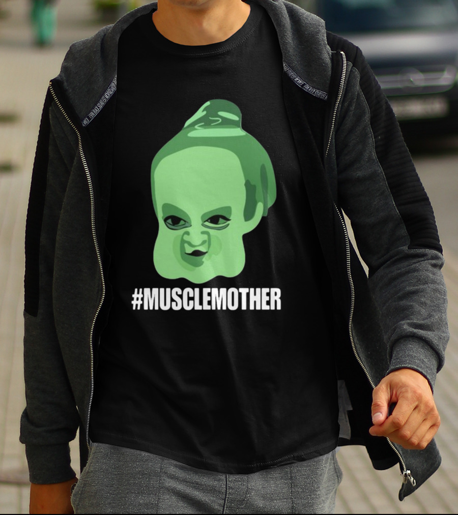 MUSCLEMOTHER Green Head Character T-Shirt