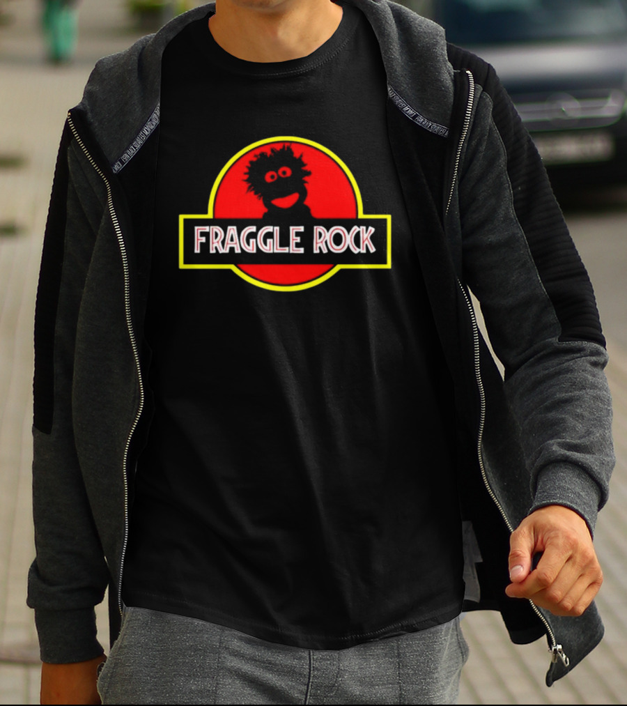 Fraggle Rock Jurassic Park Logo Mashup T-Shirt