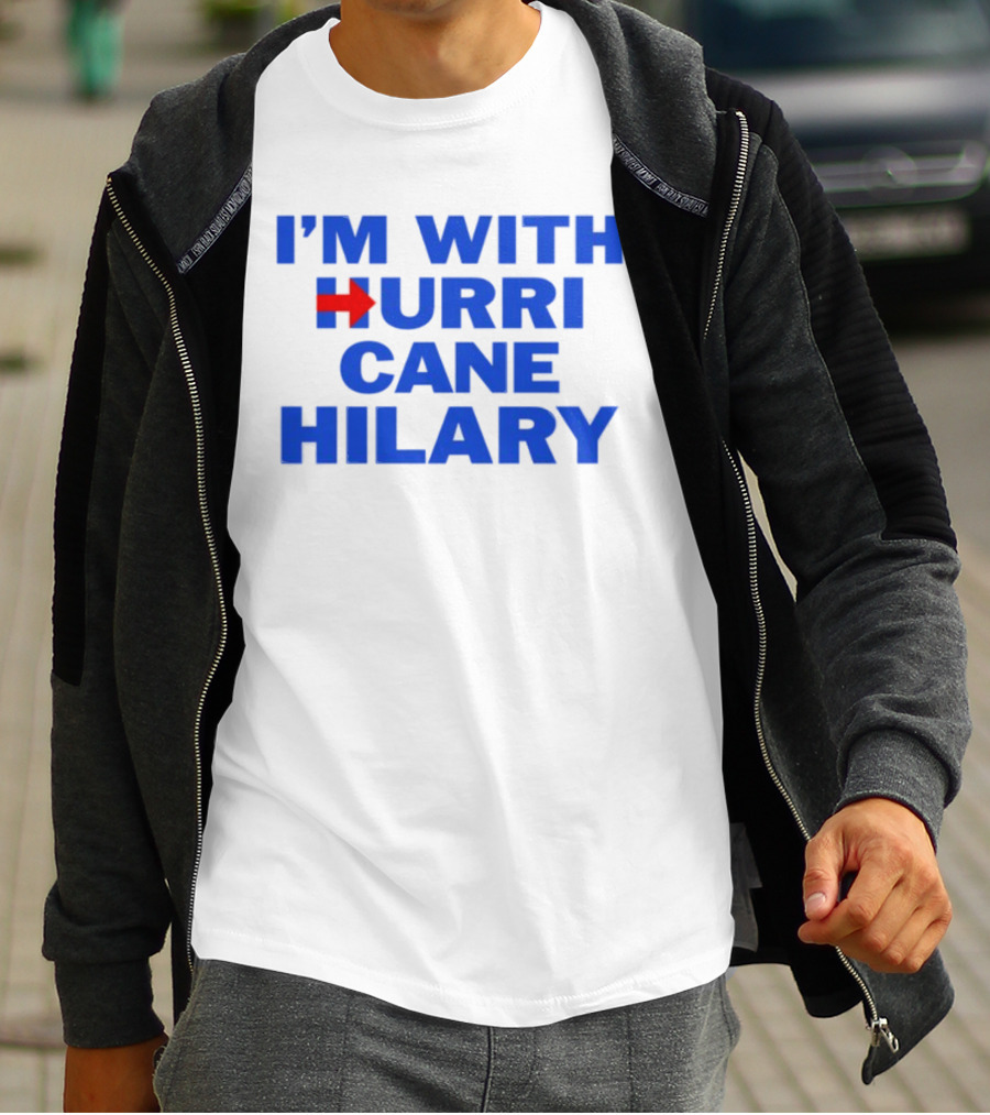 I'm With Hurricane Hilary Arrow Icon T-Shirt
